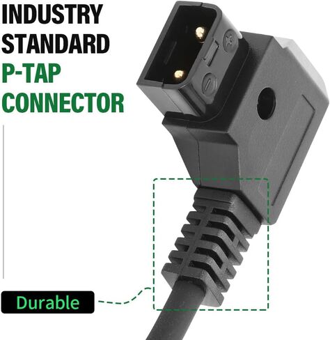 12V Metal Regulated Surge Protection P-Tap D-Tap Splitter for ARRI|RED|Sony|Teradek |Smallhd|DJI|TILTA |SmallRig|V-Mount|Gold-Mount, 4 * 1/4"-20 Screw Threads- 17.7 inches(Red) in Kuwait