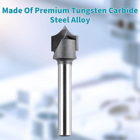 Engraving CNC Wood Carving Router Bit 1/4" Radius 1/4" Shank 1/2" Dia 2-Flute Carbide Ball Nose V Groove Router Bit in Kuwait