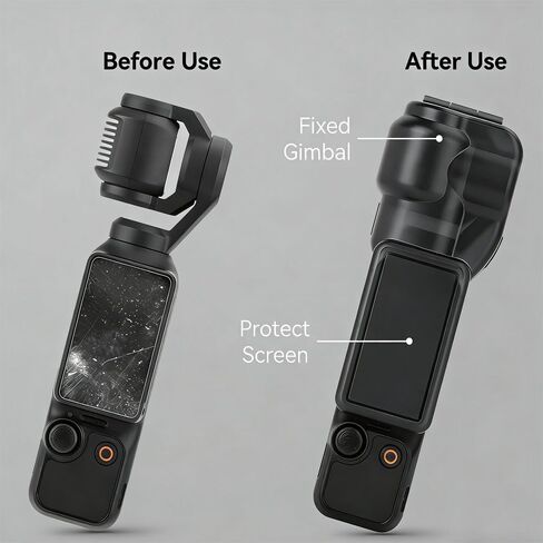 Shockproof Lens Protector & Housing Case for DJI Osmo Pocket 3/Xtra Muse - Plastic Gimbal Lens Cover, Scratch Resistant Camera Accessory for Pocket 3 in Kuwait