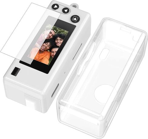 Transparent TPU Case with Tempered Glass Screen Protector for Ko dak Charmera Keychain Camera, 2-in-1 Full Protection Kit in Kuwait