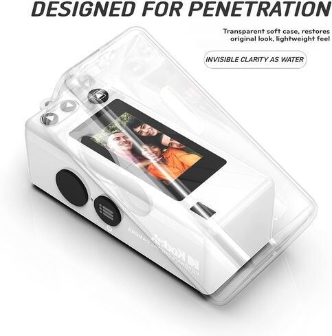 Transparent TPU Case with Tempered Glass Screen Protector for Ko dak Charmera Keychain Camera, 2-in-1 Full Protection Kit in Kuwait