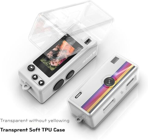 Transparent TPU Case with Tempered Glass Screen Protector for Ko dak Charmera Keychain Camera, 2-in-1 Full Protection Kit in Kuwait