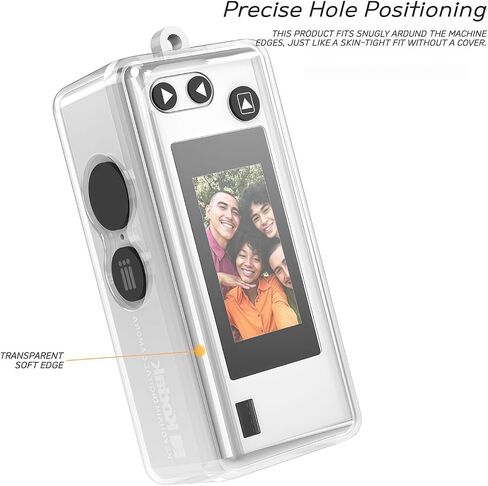 Transparent TPU Case with Tempered Glass Screen Protector for Ko dak Charmera Keychain Camera, 2-in-1 Full Protection Kit in Kuwait