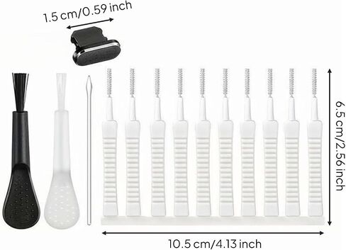 13 Pieces Charging Port Port Cleaner Kit Non-Conductive USB Connector Cleaning Brush Dust-Lifting Hooks Phone Cleaning Kit for Office in Kuwait
