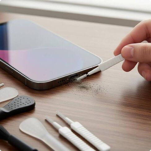 13 Pieces Charging Port Port Cleaner Kit Non-Conductive USB Connector Cleaning Brush Dust-Lifting Hooks Phone Cleaning Kit for Office in Kuwait