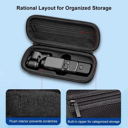 PULUZ Carrying Bag Compatible with DJI Osmo Pocket 4 Pocket 3, Portable Storage Case Carry Bag, Protective Travel Case Compatible with DJI Osmo Pocket 4/3 Accessories, Shockproof Organizer Pouch in Kuwait