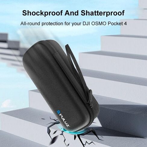 PULUZ Carrying Bag Compatible with DJI Osmo Pocket 4 Pocket 3, Portable Storage Case Carry Bag, Protective Travel Case Compatible with DJI Osmo Pocket 4/3 Accessories, Shockproof Organizer Pouch in Kuwait