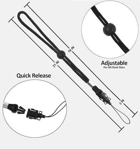 Neck Strap (Lanyard Style) Adjustable with Quick-Release, Compatible With Nikon Coolpix S570 in Kuwait