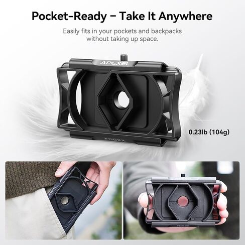 APEXEL 360° Telescope Phone Adapter, Upgraded Binocular Photo Adapter for Android & iPhone, Smartphone Mount for Telescope, Monocular, Microscope, Spotting Scope. (Including Bluetooth Shutter Remote) in Kuwait