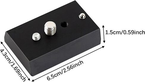 Dovetail Mounting Plate, 65x43x15mm Metal Narrow Rail Adapter for Astronomical Telescopes and Equatorial Mounts in Kuwait