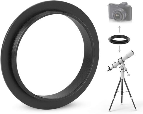 M48 to M54 Adapter, Aluminum Alloy Telescope Accessory with Extinction Coating for Astronomical Telescope Camera Connection, 1PCS Black in Kuwait