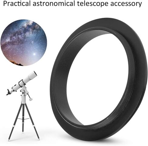 M48 to M54 Adapter, Aluminum Alloy Telescope Accessory with Extinction Coating for Astronomical Telescope Camera Connection, 1PCS Black in Kuwait