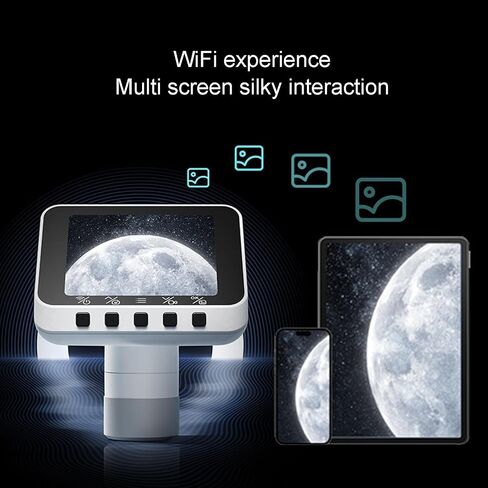 Diyeeni WiFi Telescope Camera Eyepiece, 2.8in Screen 1080P Video Recording with 1.25in 0.965in Interfaces for Astrophotography Bird Watching in Kuwait