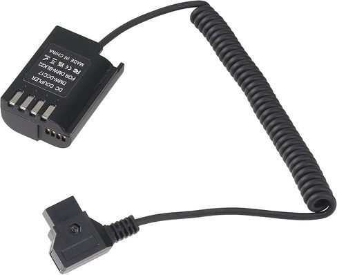 D-Tap to DMW-BLK22 Dummy Battery Cable,8V Output for Panasonic Lumix S5 S5II S5IIX S5K S5C GH6 GH5II G9 G9II GH3 GH4 GH5 GH5s GH7 Camera,Coiled Power Cable for V-Mount Battery to Camera in Kuwait