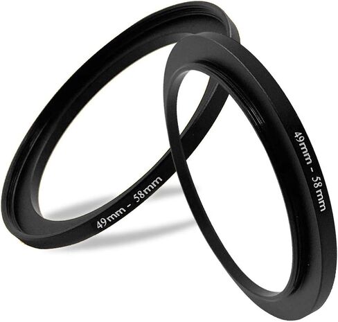 55mm-62mm Aerometal Camera Lens Filter Adapter Ring-2PCs | 55mm Lens to 62mm Filter Hood Lens Converter or other Accessories, 55-62mm Lens Ring, Step-Up, Aluminum Alloy in Kuwait