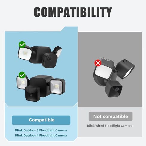 Wall Bracket for Blink Outdoor 4 Floodlight Camera/Blink Out Door 3 Floodlight Cam,Perfectly Replacing The Original Wall Plate, Fearless of Wind and Rain, Suitable for Outdoor Use in Kuwait