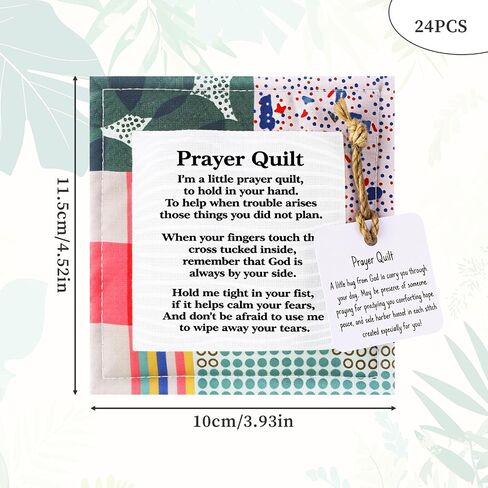 Prayer Quilt,Handcrafted with A Cross Design, This Christian Condolence Gift is an Ideal Choice for Women. in Kuwait