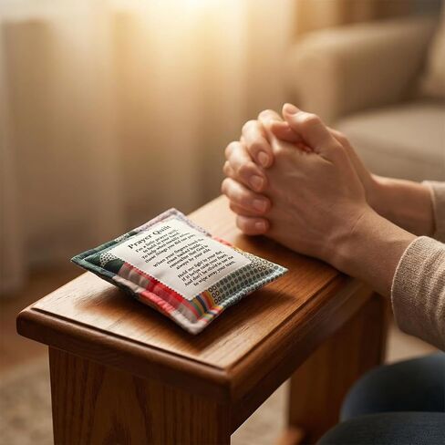 Prayer Quilt,Handcrafted with A Cross Design, This Christian Condolence Gift is an Ideal Choice for Women. in Kuwait