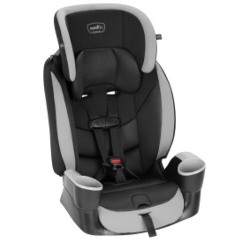 Evenflo High-Back Booster Car Seat with Harness, 22 to 110lbs, Maestro Sport, Granite Gray in Saudi Arabia