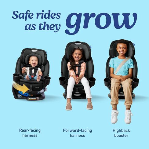 Graco® Turn2Me 3-in-1 Car Seat with Rotating Feature Highback Booster for Newborn to Toddler up to 100lbs in Manchester in Kuwait