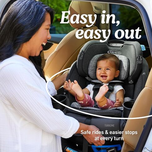 Graco® Turn2Me 3-in-1 Car Seat with Rotating Feature Highback Booster for Newborn to Toddler up to 100lbs in Manchester in Kuwait