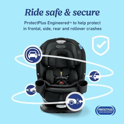 Graco® Turn2Me 3-in-1 Car Seat with Rotating Feature Highback Booster for Newborn to Toddler up to 100lbs in Manchester in Kuwait