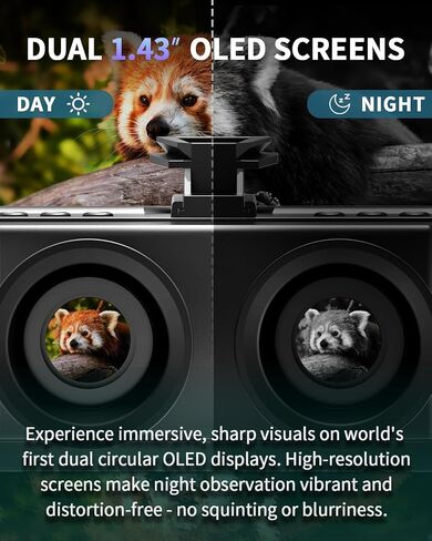 4K HD Night Vision Goggles with Helmet Mount, 8X Zoom, 1968ft View Range, Dual Display Screens and 64GB Card for Outdoor Activities, Dark Black in Kuwait