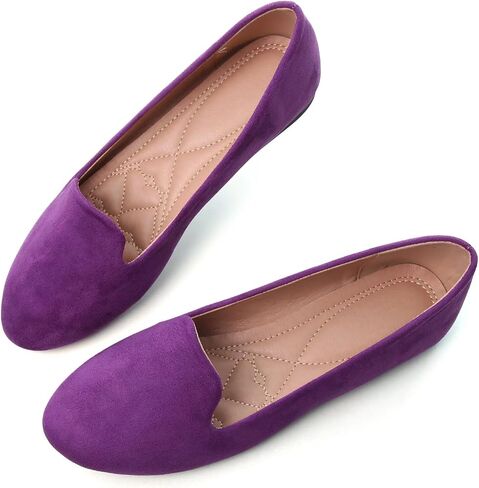 Dear Time Women's Casual Loafers Flats Comfortable Round Toe Dress Shoes Slip On Ballet Flats for Women Work Office Shoes in Kuwait