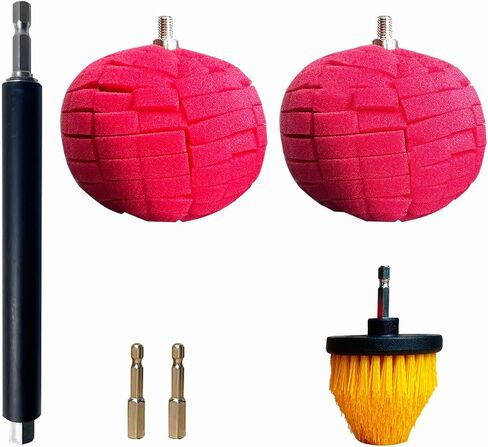 Drill Bit Cone Polisher, Metal Polishing Tool, Car Wheel Polishing Sponge, Polishing Pad, Polishing Ball, with Hand-Held Extension Bracket, Suitable for Household Standard Hand Drill in Kuwait