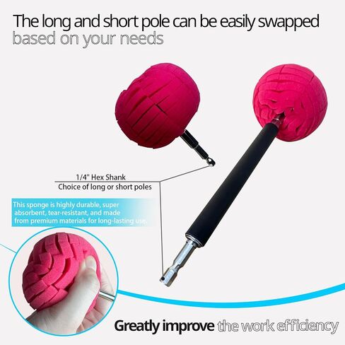 Drill Bit Cone Polisher, Metal Polishing Tool, Car Wheel Polishing Sponge, Polishing Pad, Polishing Ball, with Hand-Held Extension Bracket, Suitable for Household Standard Hand Drill in Kuwait