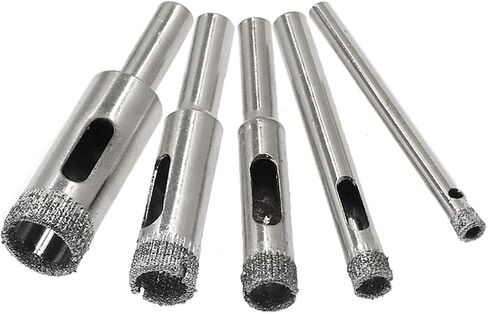 Diamond Drill Bits, 5pcs, 5/32" to 1/2" | Diamond Hole Saw, Glass Hole Saw, Tile Hole Saw, Hollow Core Drill Bit, For Glass, Marble, Ceramic, Granite in Saudi Arabia