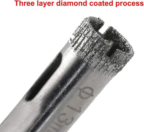 Diamond Drill Bits, 5pcs, 5/32" to 1/2" | Diamond Hole Saw, Glass Hole Saw, Tile Hole Saw, Hollow Core Drill Bit, For Glass, Marble, Ceramic, Granite in Saudi Arabia