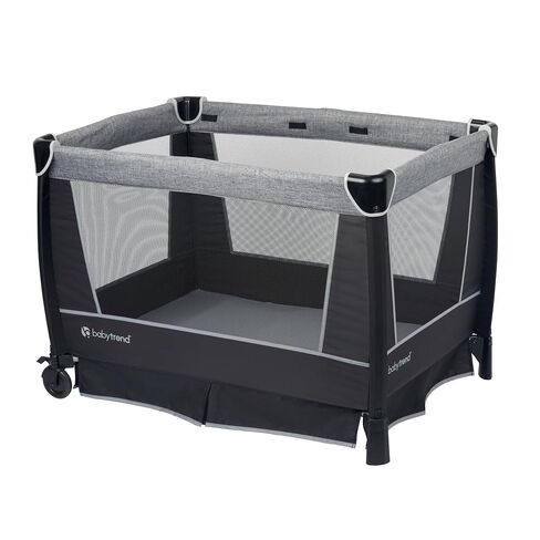 Baby Trend Retreat Nursery Center with Two Removable Rock A Bye Bassinets, Changing Table, Organizer, and Music Center with Nightlight, Quarry in Kuwait