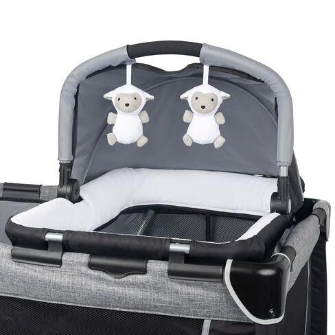 Baby Trend Retreat Nursery Center with Two Removable Rock A Bye Bassinets, Changing Table, Organizer, and Music Center with Nightlight, Quarry in Kuwait