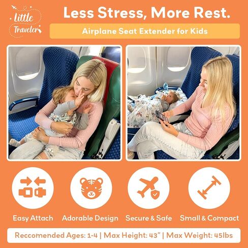 Little Traveler Toddler Airplane Bed & Seat Extender – Cozy & Easy Setup Airplane Bed for Kids, Ages 1-4 in Kuwait
