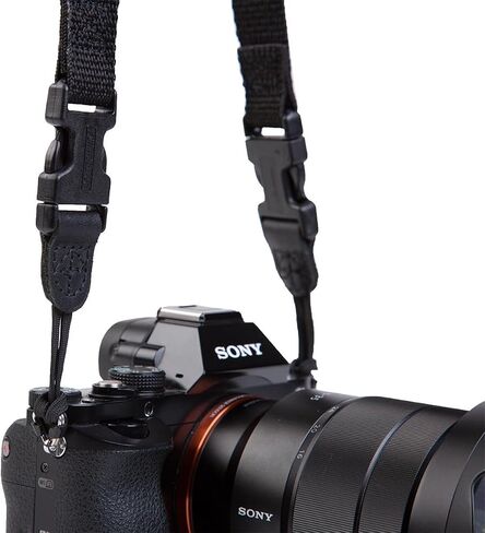 OP/TECH USA Super Classic Camera Strap – Padded Neoprene Neck Strap with Comfort-Stretch & Quick Disconnects | DSLR/SLR/Mirrorless Compatible – Black | Neoprene strap with Uni-Loop connectors and 43-inch length for cameras, binoculars and heavy equipment in Kuwait