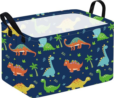 Kid Clothes Storage Basket Gift Shelf Basket Toy Storage Bin, Nursery Basket Organizer Box for Children With Handles for Room Deco (Dinosaur) in Kuwait