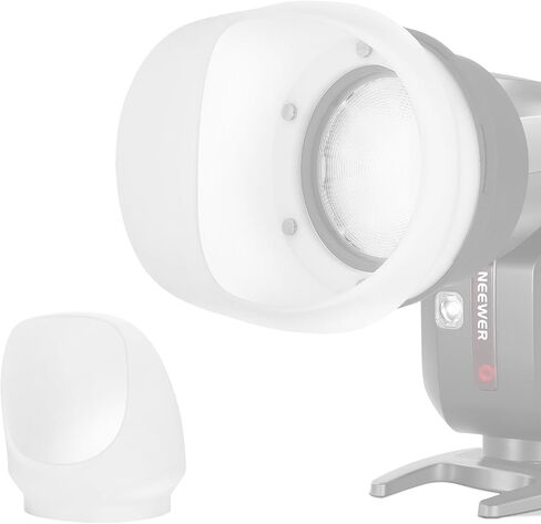NEEWER Catch Light Reflector, Magnetic Silicone Light Modifier Shaper for NEEWER NW620 NW700 NW760 Z880 Z760 Square Head Flash & Z1 Z2 Round Head Camera Speedlite, Adapter Rings Not Included, CRS16 in Kuwait