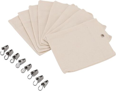 Curtain Sandbag Reusable Canvas Weights for Tablecloths Drapery and Outdoor Events 8 Pcs Set in Kuwait