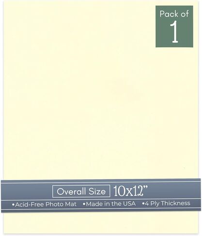 Antique White 10x12 Uncut Art Mat Board - No Opening - 1 Mat in Kuwait
