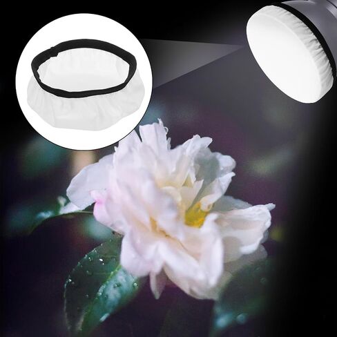 Mabor 2Pcs Light Diffuser, 7"/18cm Round Light Softbox Cover – White Nylon & Oxford Fabric for Studio Strobe, Photography, Soft Even Lighting in Kuwait