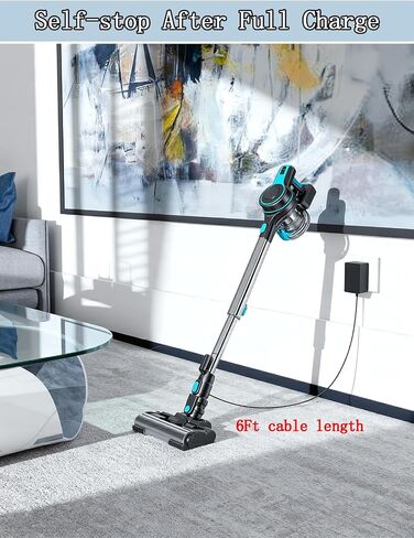 PUIMIT Charger for INSE N5 N5S N6 N6S V70 N6-1 N6-2 Cordless Vacuum Cleaner | Power Cord for Wowgo Deik VC-1518-US Adapter Replacement 6Ft,UL FCC Certification in Kuwait