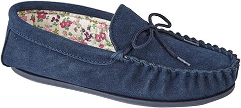 Mokkers LILY Ladies Suede Moccasin Slippers Stone UK 7 in Kuwait