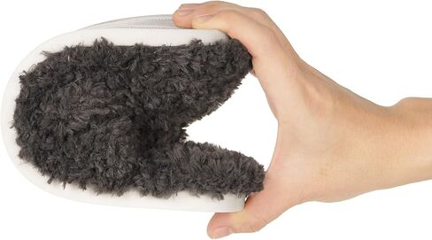 Women's Cozy Slippers Warm Fuzzy Slippers,Dark Grey,10-11 Women | Memory Foam,Anti-slip,Lightweight in Kuwait