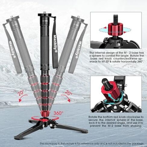 Monopods for Cameras with Feet, 6 Sections, 72'', Max Load 40 lbs, Camera Monopod Extendable Portable Travel Aluminum for DSLR Canon Nikon Sony Video Camcorder in Kuwait