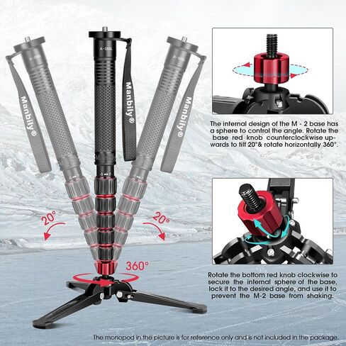 Monopods for Cameras with Feet, 6 Sections, 72'', Max Load 33 lbs, Camera Monopod Extendable Portable Travel Aluminum for DSLR Canon Nikon Sony Video Camcorder in Kuwait