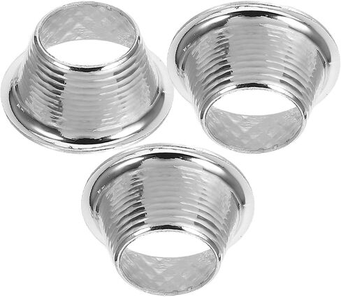 3pcs Flashlight Reflector Cup Replacement Part Silver Metal 1.1cm Hole | Precision Reflector Cup, Enhanced Light Utilization and Glare Reduction, for Indoor and Outdoor Use in Kuwait