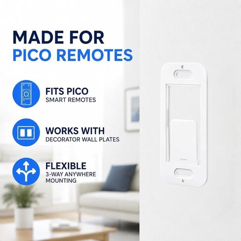 Wall Plate Bracket for Lutron Caseta Pico Remote (8 Pack) | Snap-in Wall Mount Holder for Lutron Pico Smart Remote | Seamless No-Wobble Installation | Durable Low-Profile Wall Bracket in Kuwait