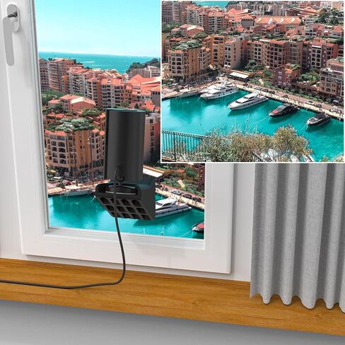 MSAFF® Window Mount for Ring Indoor Cam 1st/2nd Gen, 20° Tilt Bracket | Tool-Free Adhesive Mounting For Windows And Offices, Compact Design Perfect For Secure Front Yard And Driveway Camera Viewing in Kuwait