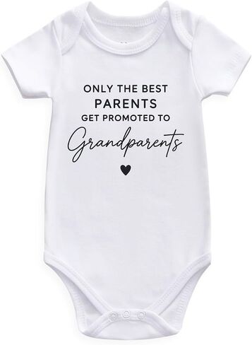 Promoted to Grandparents Baby Bodysuit Pregnancy Announcement Outfit for Grandma Grandpa Newborn Clothes in Kuwait